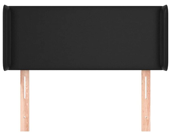 Čelo postele typu ušák černé 103 x 16 x 78/88 cm umělá kůže 3118572