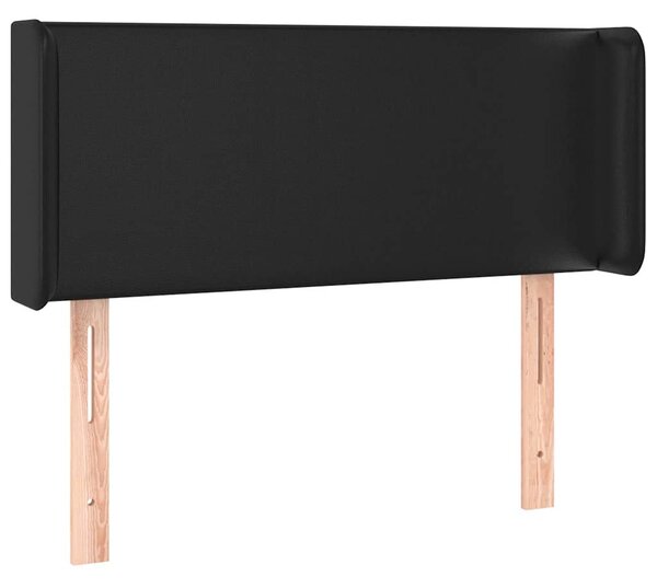 Čelo postele typu ušák černé 103 x 16 x 78/88 cm umělá kůže 3118572