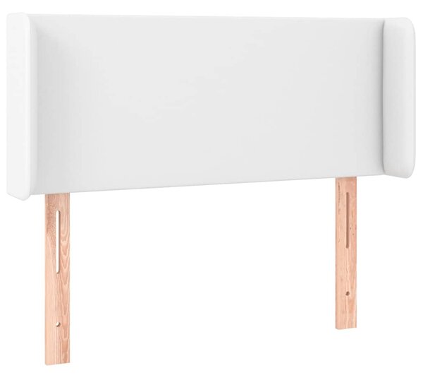 Čelo postele typu ušák bílá 93x16x78/88 cm umělá kůže 3118567