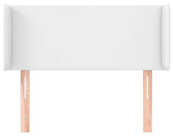 Čelo postele typu ušák bílá 93x16x78/88 cm umělá kůže 3118567
