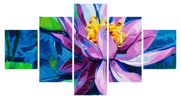 Obraz leknínu na vodě (125x70 cm)