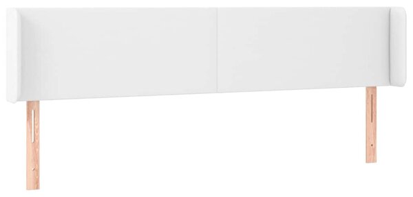 Čelo postele typu ušák bílá 203x16x78/88 cm umělá kůže 3118597