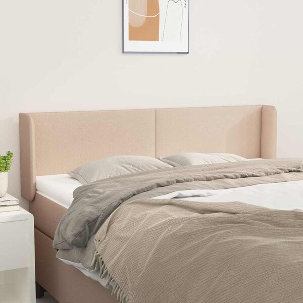 Čelo postele typu ušák cappuccino 147x16x78/88 cm umělá kůže 3118583