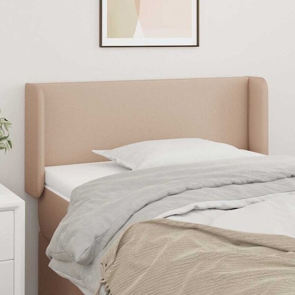 Čelo postele typu ušák cappuccino 83 x 16 x 78/88 cm umělá kůže 3118565