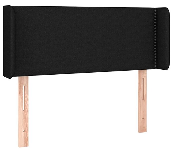 Čelo postele typu ušák černé 103 x 16 x 78/88 cm textil 3118620