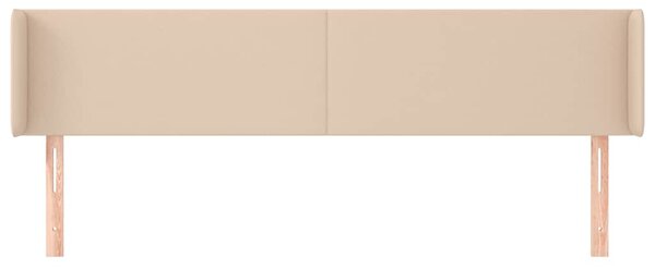 Čelo postele typu ušák cappuccino 183x16x78/88 cm umělá kůže 3118595