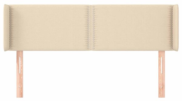 Čelo postele typu ušák krémové 147 x 16 x 78/88 cm textil 3118631