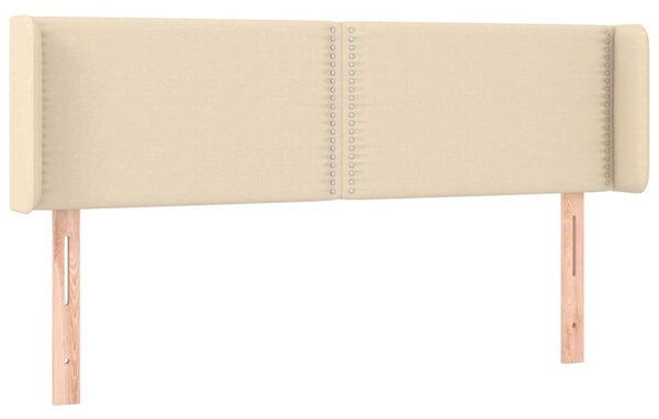 Čelo postele typu ušák krémové 147 x 16 x 78/88 cm textil 3118631