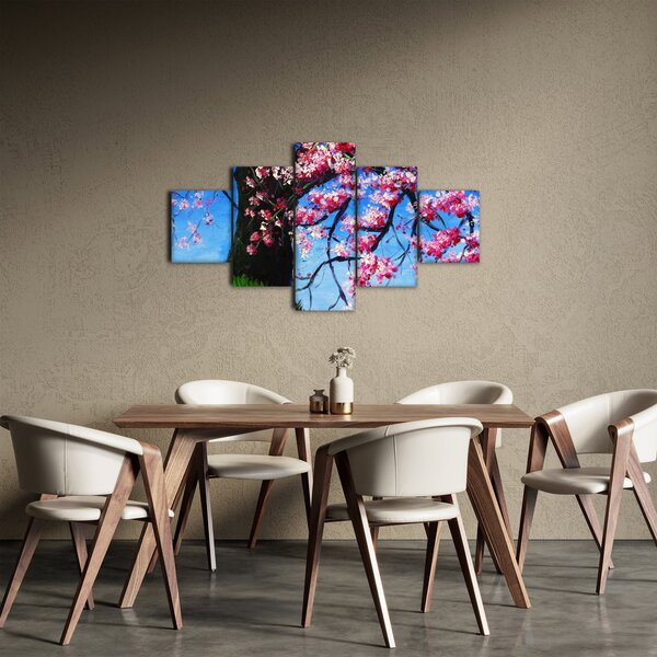 Obraz malované rozkvetlé třešně (125x70 cm)