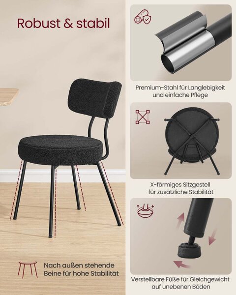 Set dvou jídelních židlí KDC110B01 (2 ks)