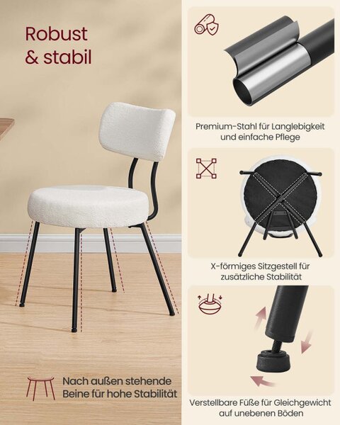 Set dvou jídelních židlí KDC110W01 (2 ks)