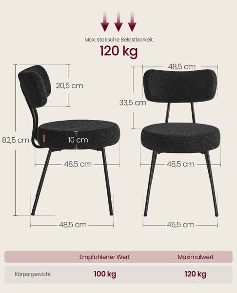 Set dvou jídelních židlí KDC110B01 (2 ks)