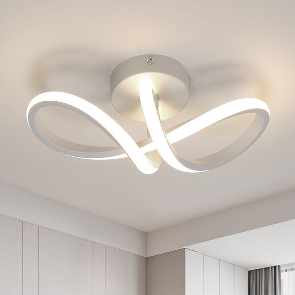 Stropní svítidlo GOECO bílé moderní integrované LED 16 W