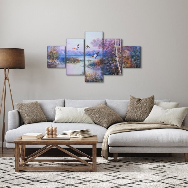 Obraz - Přichází podzim, olejomalba (125x70 cm)