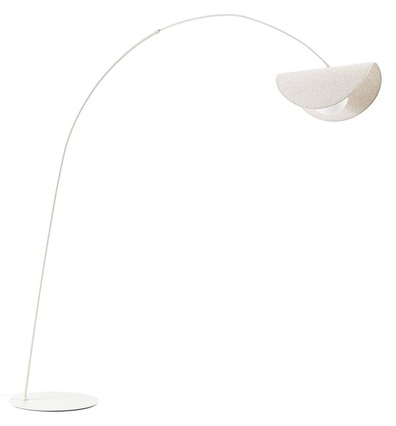Stojací Lampa Lucande, Tamani, stmívatelné, Béžová, Obývací pokoj, Tkanina / Textil, Design