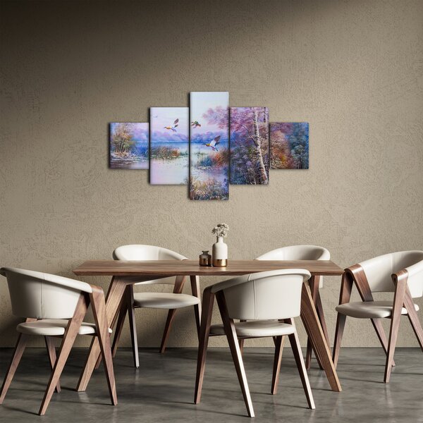 Obraz - Přichází podzim, olejomalba (125x70 cm)