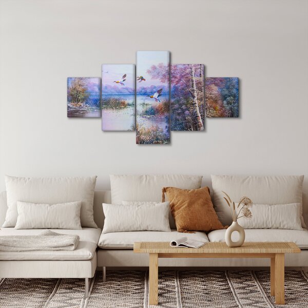 Obraz - Přichází podzim, olejomalba (125x70 cm)