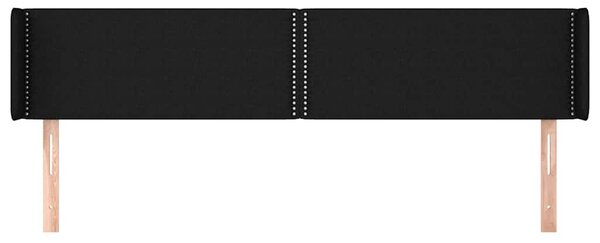 Čelo postele typu ušák černé 183x16x78/88 cm textil 3118644