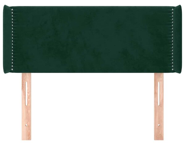 Čelo postele typu ušák tmavě zelená 83x16x78/88 cm samet 3118661