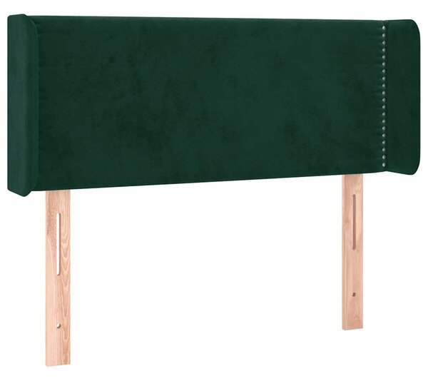 Čelo postele typu ušák tmavě zelená 83x16x78/88 cm samet 3118661