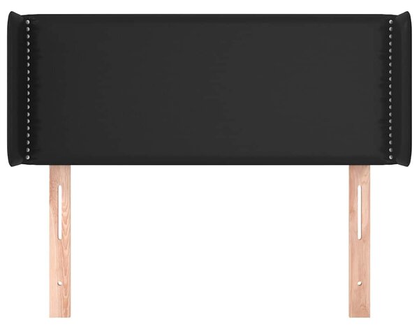 Čelo postele typu ušák černé 103 x 16 x 78/88 cm umělá kůže 3118712
