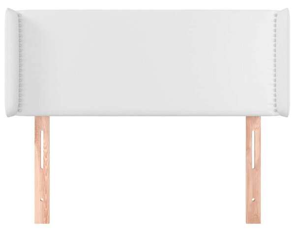 Čelo postele typu ušák bílá 103 x 16 x 78/88 cm umělá kůže 3118713