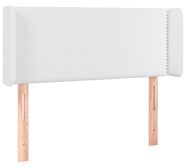 Čelo postele typu ušák bílá 103 x 16 x 78/88 cm umělá kůže 3118713