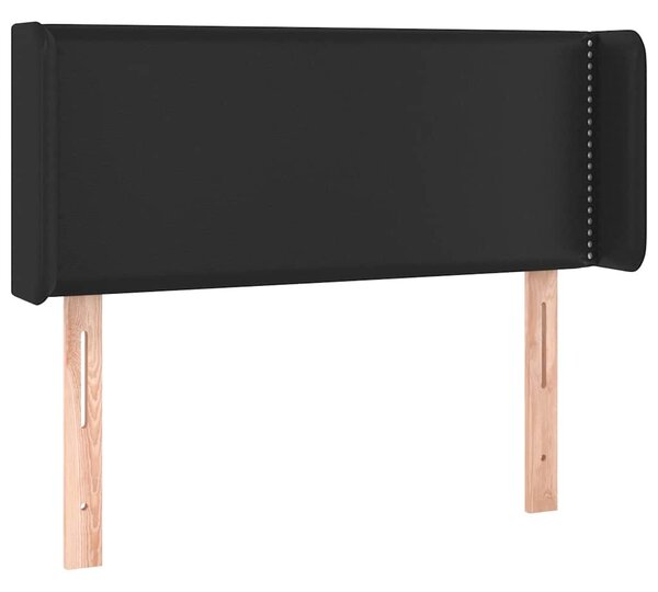 Čelo postele typu ušák černé 103 x 16 x 78/88 cm umělá kůže 3118712