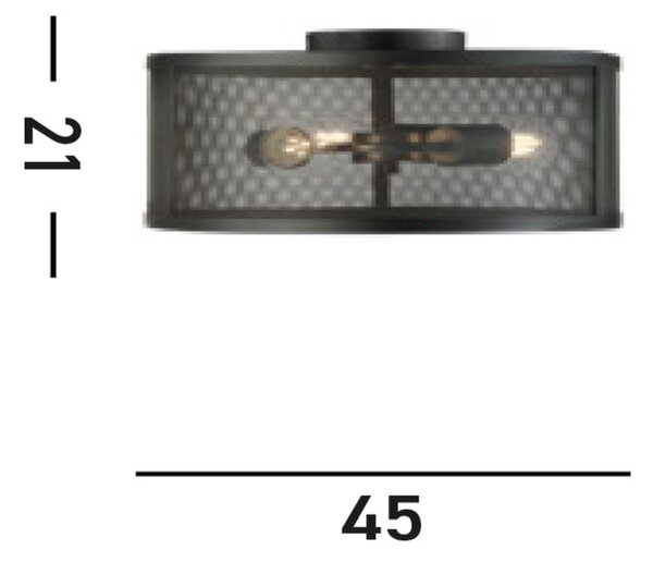 Searchlight 2843-3BK Stropní svítidlo FISHNET BLACK