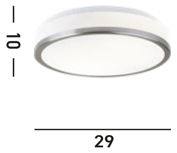 Searchlight 7039-28SS Koupelnové stropní svítidlo BENT IP44 SATIN, opálové sklo