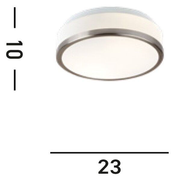 Searchlight 7039-23SS Koupelnové svítidlo BENT IP44 SATIN, opálové sklo