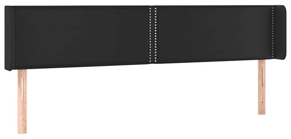 Čelo postele typu ušák černé 203x16x78/88 cm umělá kůže 3118736