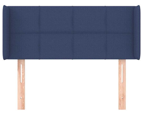 Čelo postele typu ušák modré 83 x 16 x 78/88 cm textil 3118748