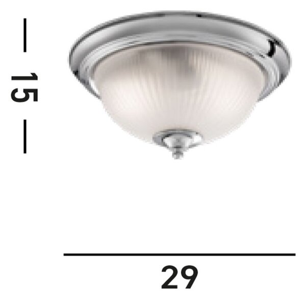 Searchlight 4042 Stropní koupelnové svítidlo AMERICAN DINER chrom