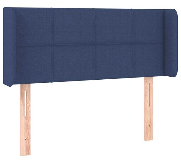 Čelo postele typu ušák modré 83 x 16 x 78/88 cm textil 3118748