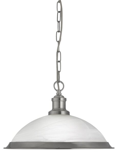 Searchlight 1591SS Závěsné svítidlo BISTRO SATIN, alabastrové sklo