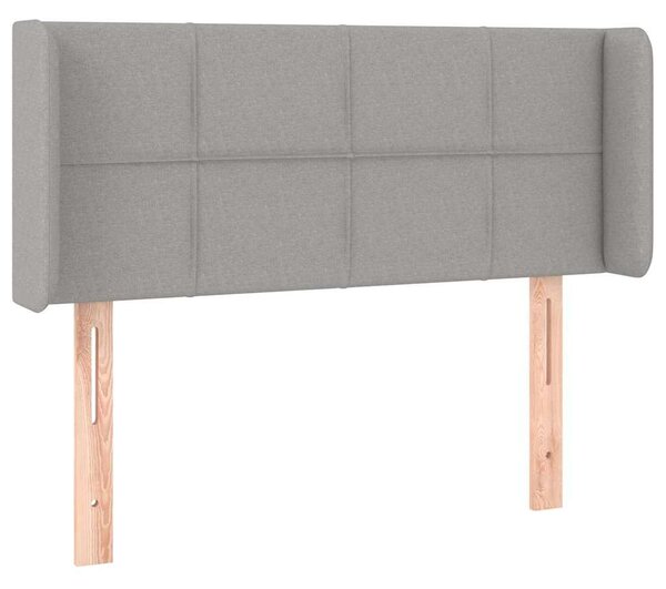 Čelo postele typu ušák světle šedé 83x16x78/88 cm textil 3118742