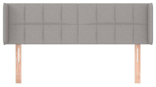 Čelo postele typu ušák světle šedé 147x16x78/88 cm textil 3118766