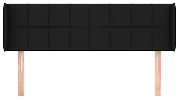 Čelo postele typu ušák černé 147x16x78/88 cm textil 3118768