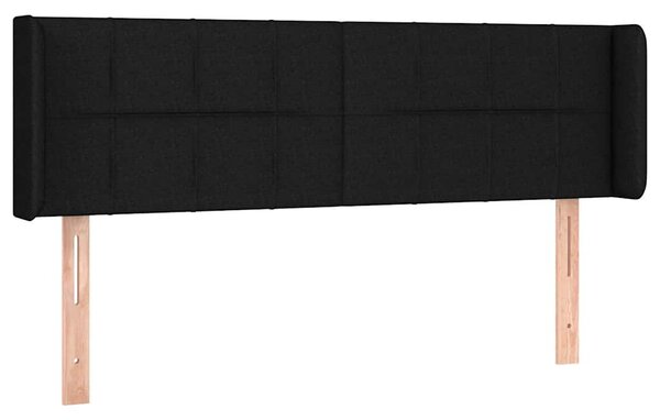 Čelo postele typu ušák černé 147x16x78/88 cm textil 3118768