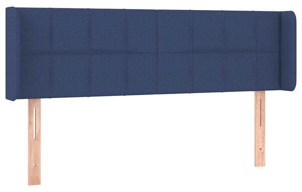 Čelo postele typu ušák modré 147 x 16 x 78/88 cm textil 3118772