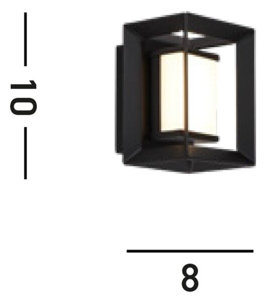 Searchlight 74303-1BK Koupelnové nástěnné LED svítidlo CHAPLIN IP44