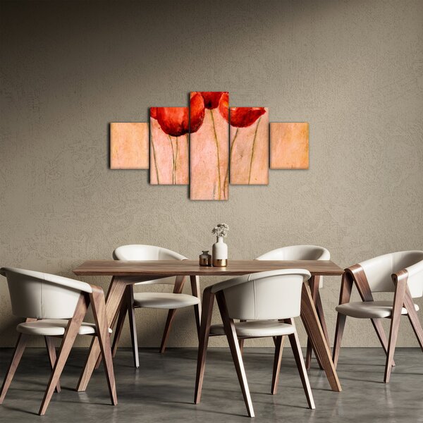 Obraz - Červené tulipány (125x70 cm)