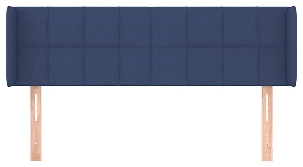 Čelo postele typu ušák modré 147 x 16 x 78/88 cm textil 3118772