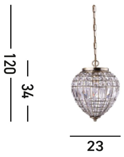 Searchlight 3991AB Závěsné svítidlo PINEAPPLE patina