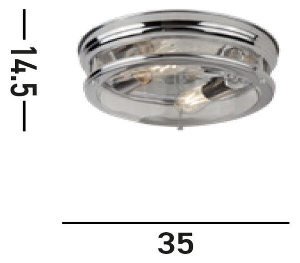 Searchlight 5182CC Stropní koupelnové svítidlo GLASGOW lesklý chrom