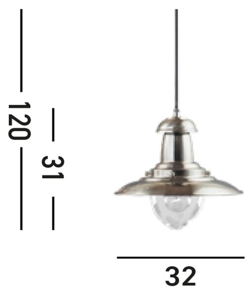 Searchlight 4301SS Závěsné svítidlo FISHERMAN matný chrom