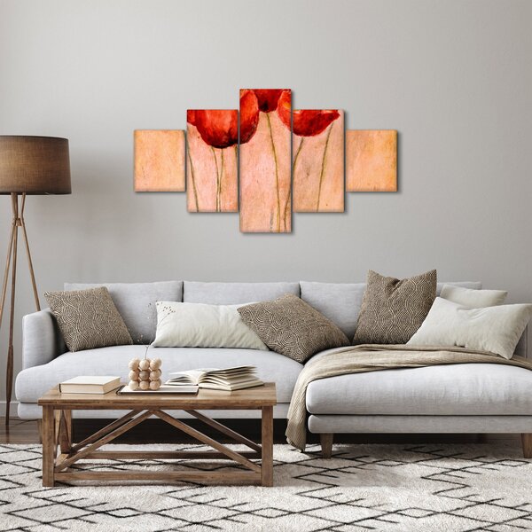 Obraz - Červené tulipány (125x70 cm)