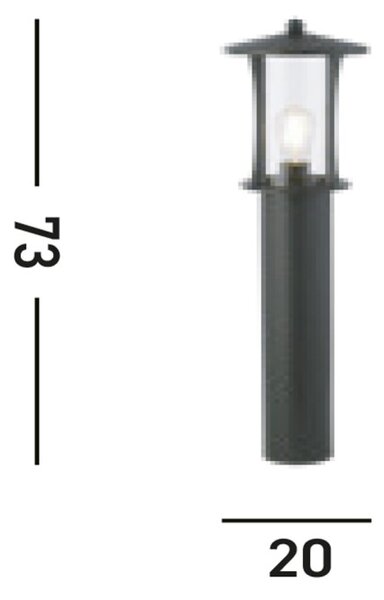 Searchlight 8478-730 Venkovní stojanové svítidlo PAGODA černé