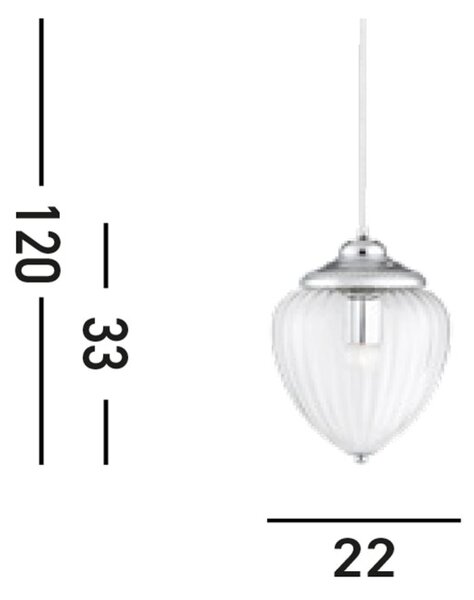 Searchlight 1091CC Závěsné svítidlo MOSCOW lesklý chrom